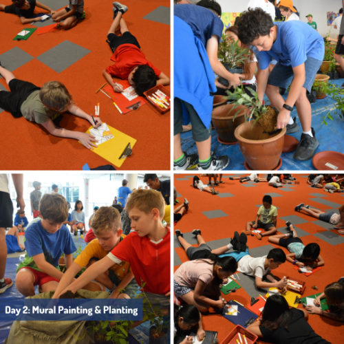 Mural Painting and planting activity