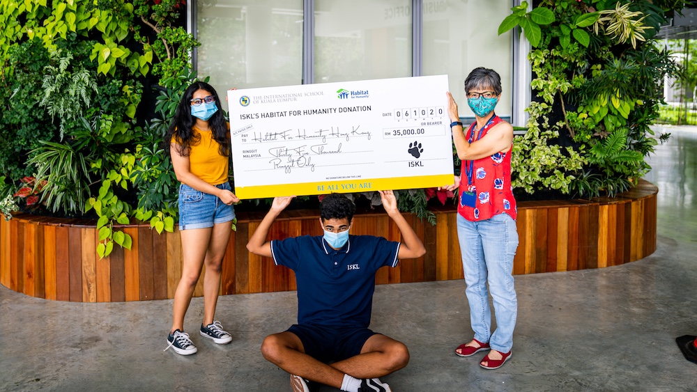 ISKL Habitat for Humanity Club donation to H4H Hong Kong