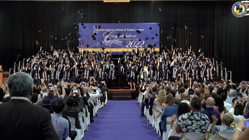  High School Graduation Ceremony Hat Throwing