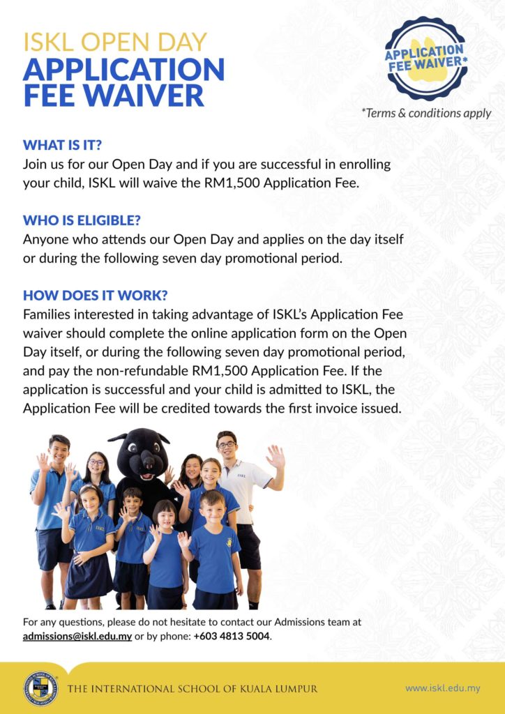Open Day Application Fee Waiver