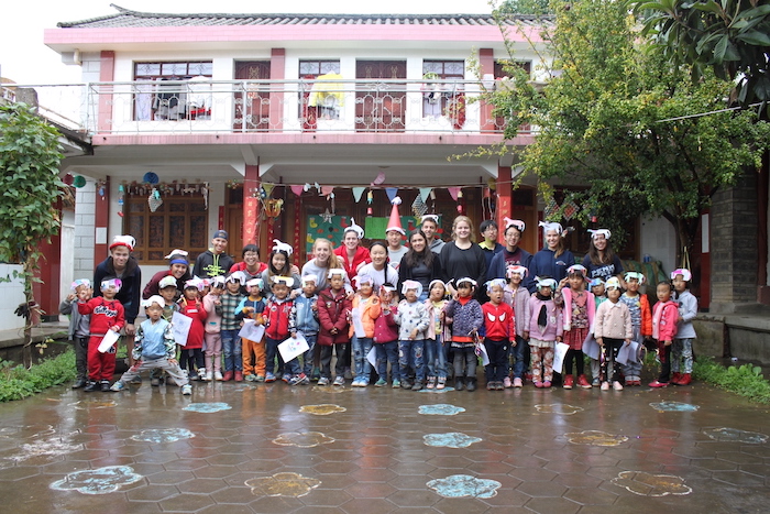 ISKL GAP students at a Kindergarten